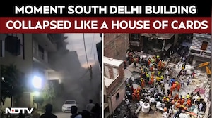 Delhi Building Collapse | Moment South Delhi Building Collapsed Like A House Of Cards | Saket News