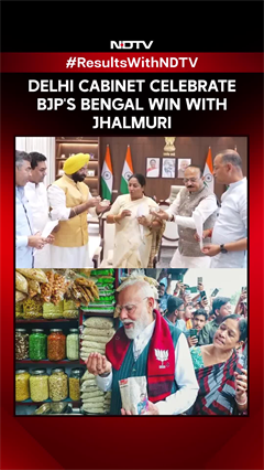 Delhi Cabinet Celebrates BJP's Bengal Win With Jhalmuri