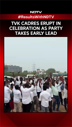 Tamil Nadu Results | TVK Cadres Erupt in Celebration As Vijay's Party Takes Early Lead