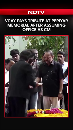 Vijay Pays Tribute At Periyar Memorial After Assuming Office As Chief Minister