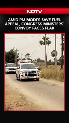Video: Amid PM Modi's Save Fuel Appeal, Congress Ministers' Convoy Faces Flak