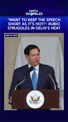 "Want To Keep The Speech Short Because Its Hot!": US Secy Of State Rubio Struggle In Delhi's Heat