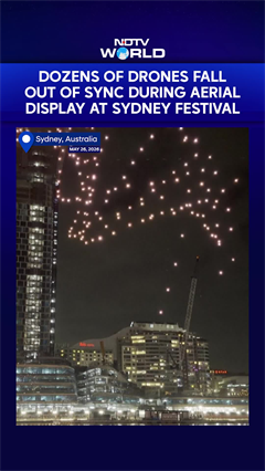 Dozens of Drones Crash Mid-Air During Sydney Festival Light Show | Viral Drone Video