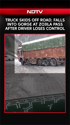 Truck Skids Off Road & Falls Into A Deep Gorge At Zojila Pass As Drives Loses Control: Video