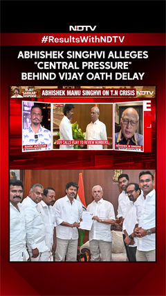 Senior Advocate Abhishek Singhvi Alleges "Central Pressure" Behind Vijay Oath Delay