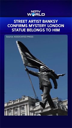 Street Artist Banksy Confirms Mystery London Statue Of Flag Blinded Man Belongs To Him