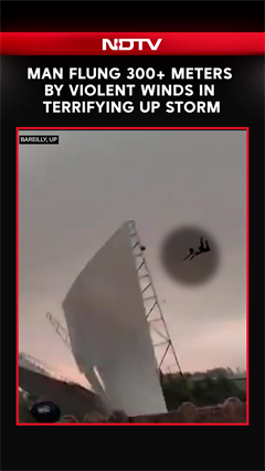 Man Flung 300+ Meters With A Tin Shed By Violent Winds In Terrifying UP Storm, Hands & Legs Broken