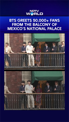 Video : BTS Greets 50,000+ Fans From The Balcony Of Mexico&rsquo;s National Palace