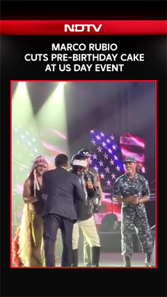 Marco Rubio Cuts Birthday Cake At US Independence Day Event In Delhi