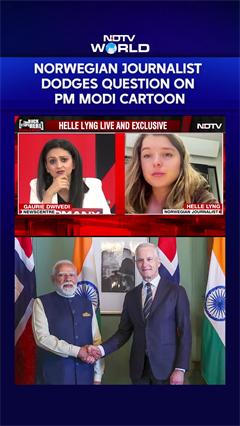 PM Modi In Norway News | Norway Journalist Dodges Question On 'Stereotyping' Cartoon On PM Modi