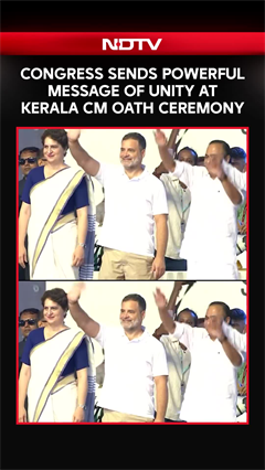 Congress Leaders&rsquo; Big Unity Show At Kerala CM Oath Ceremony
