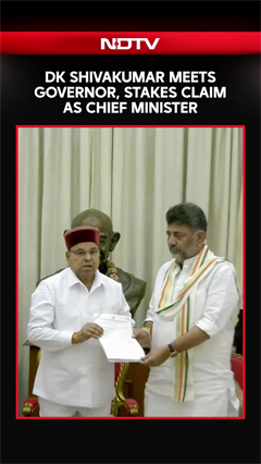 DK Shivakumar Meets Governor, Stakes Claim As CM