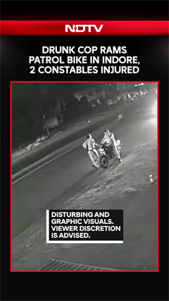 On Camera: Drunk Cop Rams Patrol Bike In Indore, 2 Constables Injured