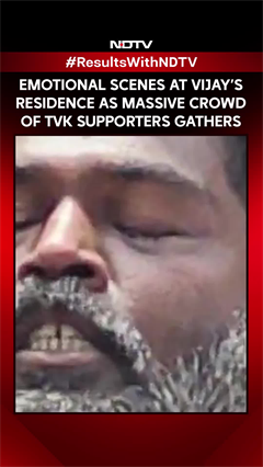 Emotional Scenes At Vijay&rsquo;s Residence As Massive Crowd Of TVK Supporters Gathers