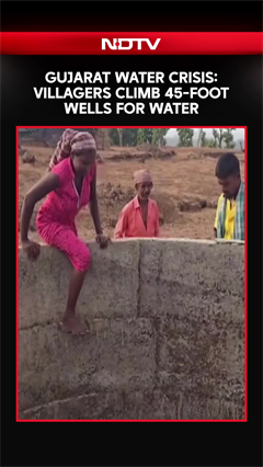 Gujarat Water Crisis: Villagers Climb 45-Foot Wells for Water