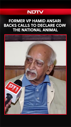 Former VP Hamid Ansari Supports Calls To Declare Cow The National Animal Of India