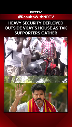 Heavy Security Deployed Outside Vijay&rsquo;s House As TVK Supporters Gather