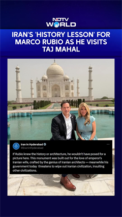 Iran's 'History Lesson' For Marco Rubio As He Visits Taj Mahal