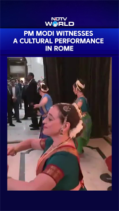 PM Modi Witnesses Cultural Performances As He Receives Rousing Welcome In Rome, Italy