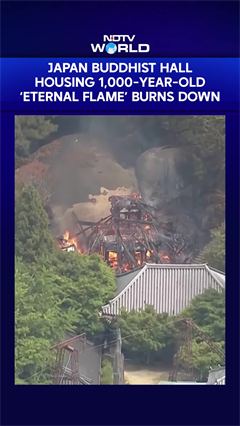 Japan Buddhist Hall Housing 1,000-Year-Old 'Eternal Flame' Burns Down