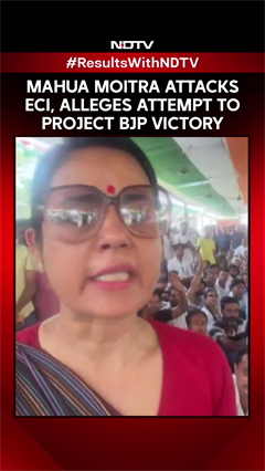 Video: Mahua Moitra Alleges ECI Not Uploading Data Of 70 Seats, Questions BJP Victory Projection