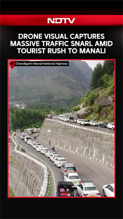 Massive Traffic Snarl On Chandigarh-Manali Highway Amid Tourist Rush