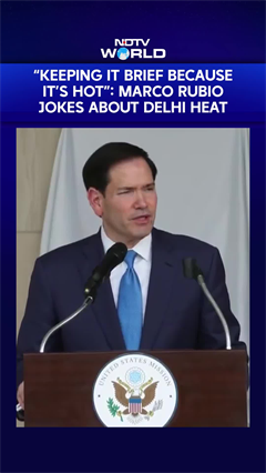 Marco Rubio Cracks Up Delhi Presser: "Keeping It Brief Because It's Hot"