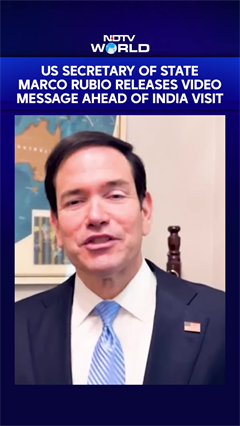 US Secretary of State Marco Rubio Releases Video Message Ahead Of India Visit