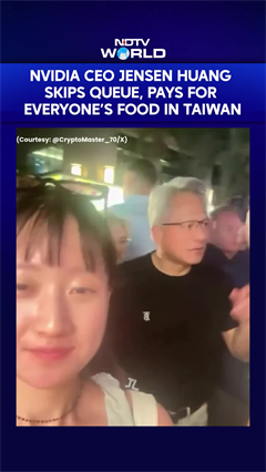Nvidia CEO Jensen Huang Skips Queue, Treats Crowd At Taiwan Night Market