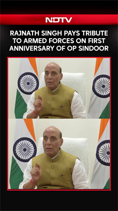 Defence Minister Rajnath Singh Pays Tribute To Armed Forces On 1st Anniversary Of Operation Sindoor