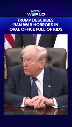 Trump Shares Grim Incidents Of Iran War In Oval Office Full Of Children
