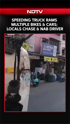 Speeding Truck Smashes Into Multiple Vehicles In Palghar, Locals Nab Driver In Dramatic Chase