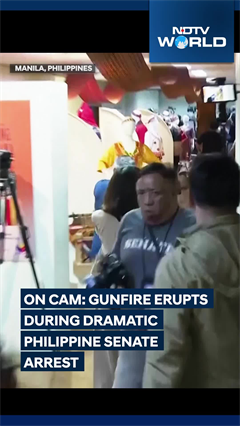 On Camera: Gunfire Breaks Out During Dramatic Philippine Senate Arrest