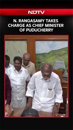 N. Rangasamy Takes Charge As Chief Minister Of Puducherry