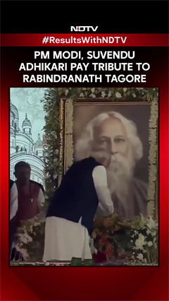 West Bengal | PM Modi, Suvendu Adhikari Pay Tribute To Rabindranath Tagore On His Birth Anniversary