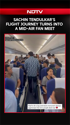 Sachin Tendulkar&rsquo;s Flight Journey Turns Into a Mid-Air Fan Meet