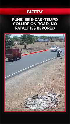 Pune News | CCTV Captures Horror Three-Vehicle Crash in Pune&rsquo;s Shirur Taluka