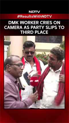 DMK Worker Cries On Camera As Trends Show Party's Defeat