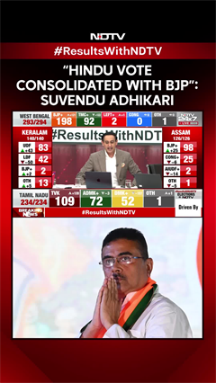 "Hindu Vote Consolidated, Got Adivasi Vote Too": Suvendu Adhikari To NDTV As BJP Leads In Bengal