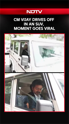 CM Vijay Drives Off In An SUV As He Flags Off 400 Vehicles For Health Department, Moment Goes Viral