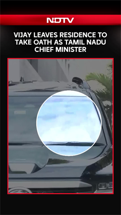 TVK Chief Vijay Leaves From His Residence To Take Oath As Tamil Nadu Chief Minister