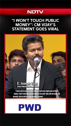 "I Won't Touch Public Money": Chief Minister Vijay's Statement During Oath Ceremony Goes Viral