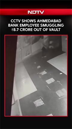 Ahmedabad Bank Heist Caught on CCTV: Employee Seen Carrying Out ₹8.7 Crore