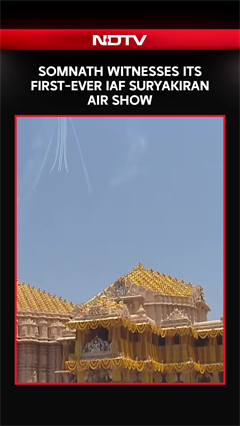 Somnath Temple Witnesses Its First-Ever Spectacular IAF Air Show During Somnath Amrut Mahotsav