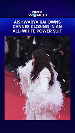 Video: Cannes 2026 | Aishwarya Rai Owns Cannes Closing In An All-White Power Suit And Feather Boa