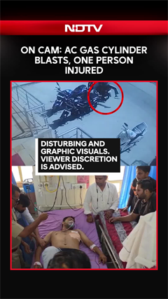 On Cam: AC Gas Cylinder Explodes In Jodhpur | Man Seriously Injured, Receiving Treatment In Hospital