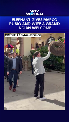 Marco Rubio Receives Elephant Welcome at Jaipur&rsquo;s Amber Fort During India Visit