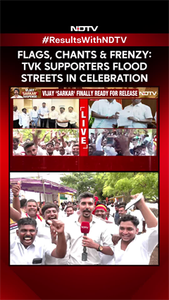 Flags, Chants & Frenzy: Vijay Supporters Flood Streets In Celebration