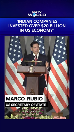 "Indian Companies Invested Over $20 Billion In US Economy": Marco Rubio