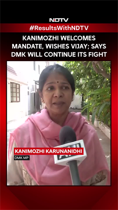 Kanimozhi Welcomes Mandate, Wishes Vijay; Says DMK Will Continue Its Fight
